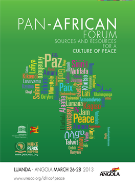 Sources and Resources for a Culture of Peace in Africa; Pan-African Forum