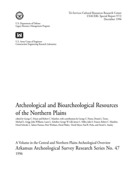 Archeological and Bioarcheological Resources of the Northern Plains Edited by George C