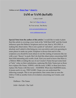 Iam YAM As Hayah Part2