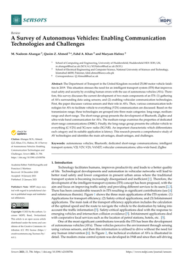 A Survey of Autonomous Vehicles: Enabling Communication Technologies and Challenges