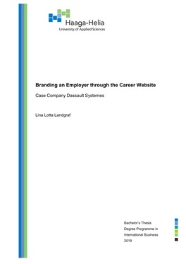 Branding an Employer Through the Career Website