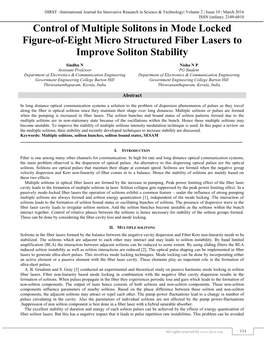 Control of Multiple Solitons in Mode Locked Figure-Of-Eight Micro Structured Fiber Lasers To