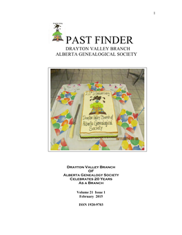 Past Finder Drayton Valley Branch Alberta Genealogical Society