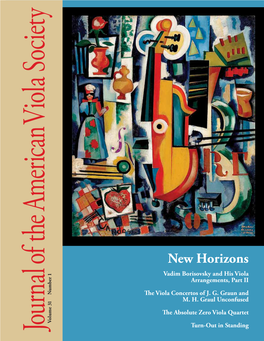 Journal of the American Viola Society Volume 31 No. 1, Spring 2015
