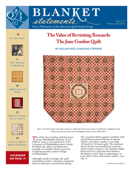 The Jane Gordon Quilt by WILLIAM and CHARLENE STEPHENS