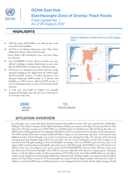 OCHA East Hub Easthararghe Zone of Oromia: Flash Floods 290K 13