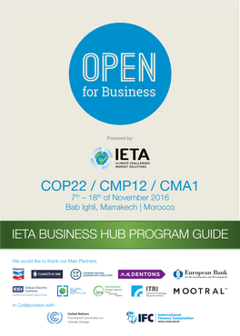 COP22 / CMP12 / CMA1 7Th – 18Th of November 2016 Bab Ighli, Marrakech | Morocco