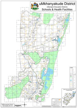 (Obonjeni Education District) !A Schools & Health Facilities !46 !47 !48 !49 !50 !51 !52 !53 !54 !55 !56 Ekuhlehleni Ekuhlehleni Clinic × Ekuhlehleni P !