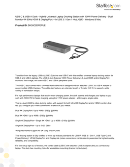 USB-C & USB-A Dock