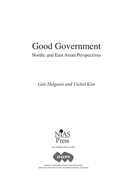 Good Government Nordic and East Asian Perspectives