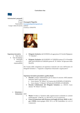 Curriculum Dirigente Scolastico .Pdf