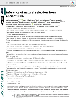 Inference of Natural Selection from Ancient DNA