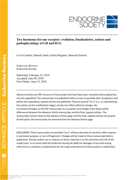 ADVANCE ARTICLE: Endocrine Review S