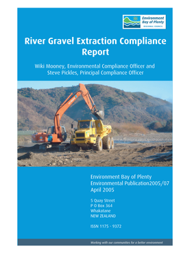 River Gravel Extraction Compliance Report