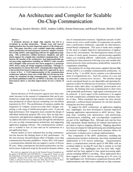 An Architecture and Compiler for Scalable On-Chip Communication