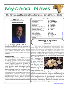 The Mycological Society of San Francisco • Jan. 2016, Vol. 67:05