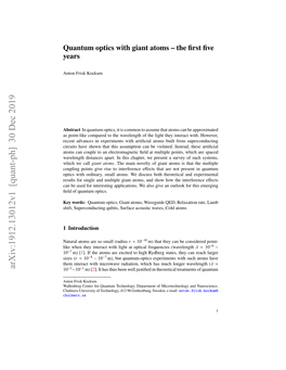 Quantum Optics with Giant Atoms – the First Five Years