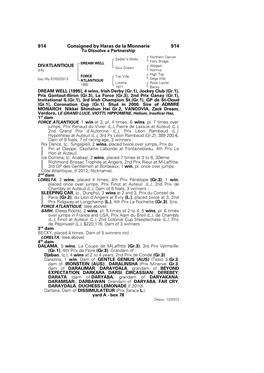 914 Consigned by Haras De La Monnerie 914 to Dissolve a Partnership