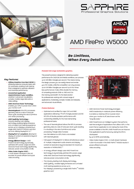 AMD Firepro™ W5000