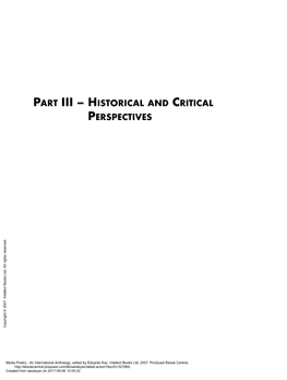 Part Iii – Historical and Critical Perspectives