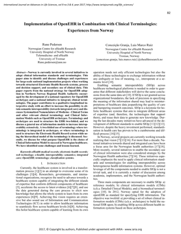 Implementation of Openehr in Combination with Clinical Terminologies: Experiences from Norway