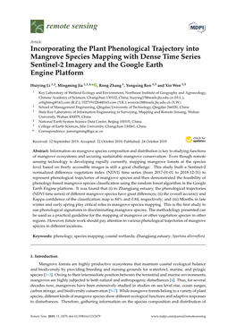 Incorporating the Plant Phenological Trajectory Into Mangrove Species Mapping with Dense Time Series Sentinel-2 Imagery and the Google Earth Engine Platform
