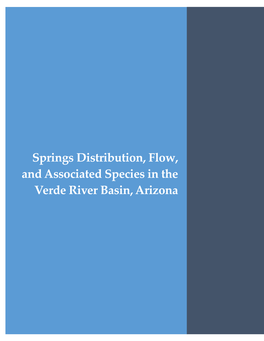 Springs Distribution, Flow, and Associated Species in the Verde River Basin, Arizona