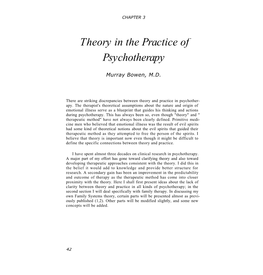 Theory in the Practice of Psychotherapy