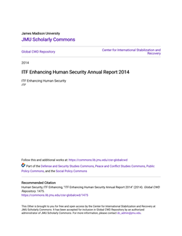 ITF Enhancing Human Security Annual Report 2014