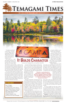 Temagami Times – Fall 2019