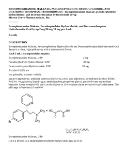 Brompheniramine Maleate, Pseudoephedrine Hydrochloride