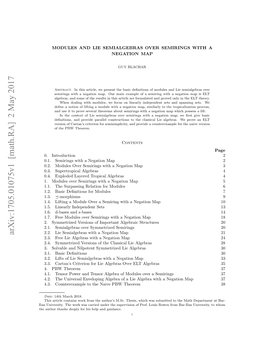 Modules and Lie Semialgebras Over Semirings with a Negation Map 3