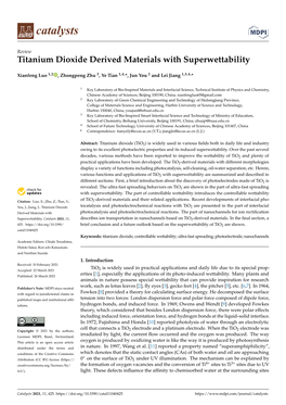 Titanium Dioxide Derived Materials with Superwettability