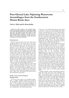 Post-Glacial Lake Nipissing Waterworn Assemblages from the Southeastern Huron Basin Area