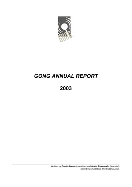 Gong Annual Report 2003