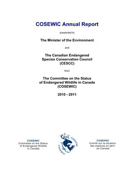 COSEWIC Annual Report 2010-2011