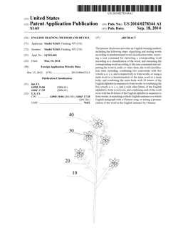 (12) Patent Application Publication (10) Pub. No.: US 2014/0278344 A1 XIAO (43) Pub