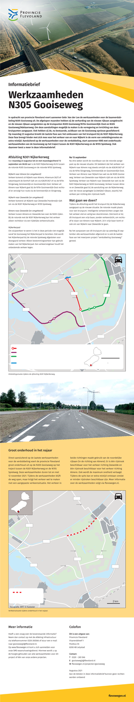 Informatiebrief Werkzaamheden N305 Gooiseweg