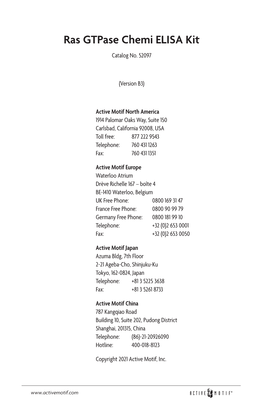 Ras Gtpase Chemi ELISA Kit Catalog No