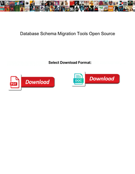 Database Schema Migration Tools Open Source