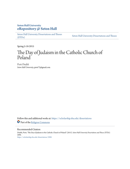 The Day of Judaism in the Catholic Church of Poland