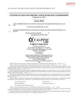 Calpine Corporation (A Delaware Corporation) I.R.S