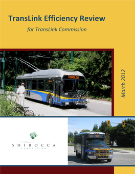 Translink Efficiency Review for Translink Commission