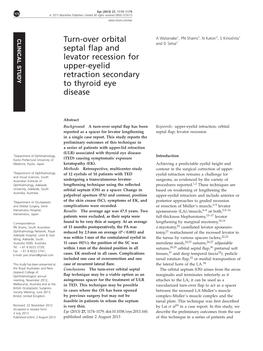 Turn-Over Orbital Septal Flap and Levator Recession for Upper-Eyelid