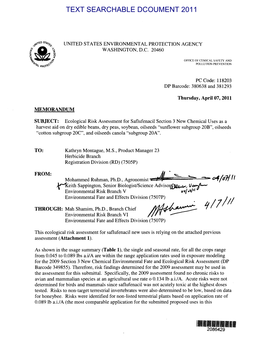 Ecological Risk Assessment for Saflufenacil