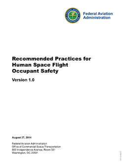 Recommended Practices for Human Space Flight Occupant Safety