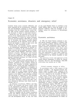 [ 1988 ] Part 3 Chapter 3 Economic Assistance, Disasters And