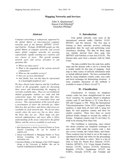 Mapping Networks and Services Proc