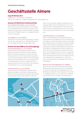 Geschäftsstelle Almere Msg Life Benelux B.V