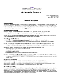 Orthopedic Surgery